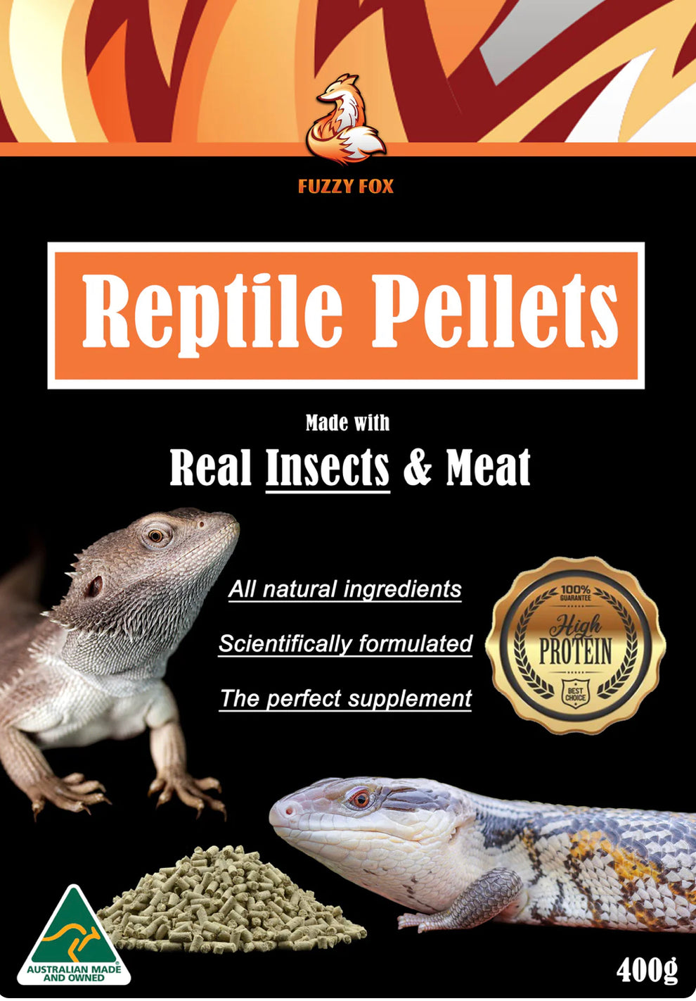 Fuzzy Fox Reptile Pellets 400g – tjmreptiles
