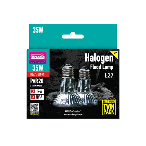 Arcadia Halogen Basking Spot E27 - 35W (Twin Pack)