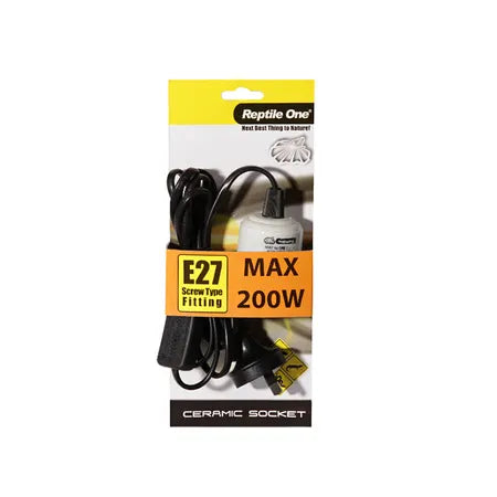 Reptile One Ceramic Socket Suit Up To 200w E27 Screw