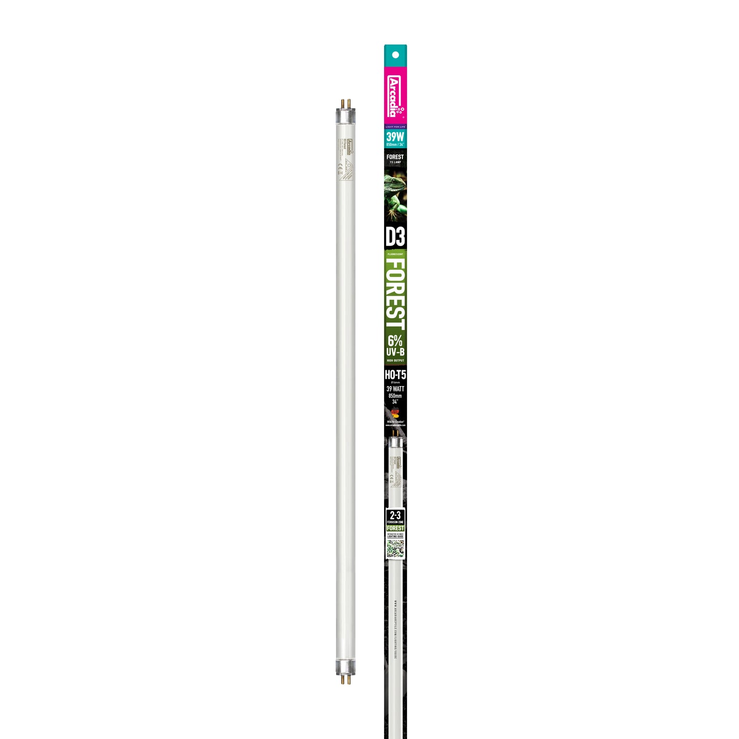 Arcadia 34"/865mm D3 Forest 6% UV-B Tube T5 - 39W