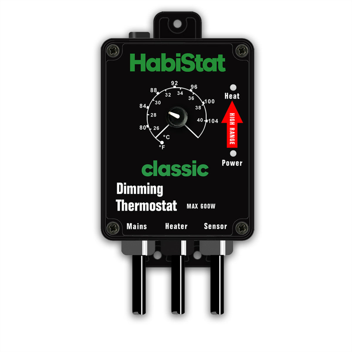 Habistat Dimming Thermostat - High Range (Black)